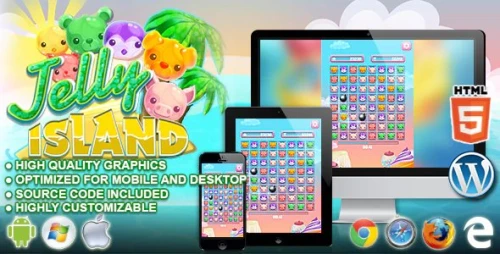 Jelly Island - HTML5 Matching Game