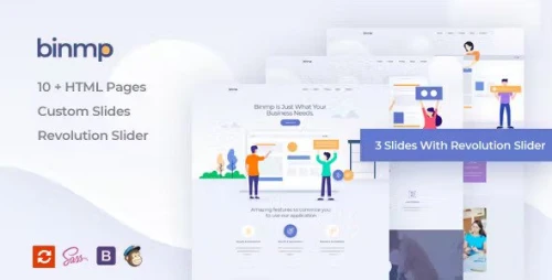 Binmp - App and Software Landing HTML Template