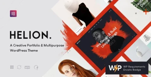 Helion - Personal Creative Portfolio WordPress Theme + Store