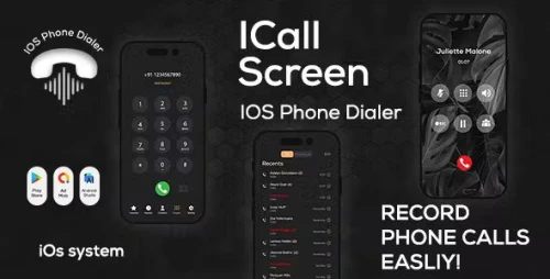 iCall OS16 - Color Phone Flash - iPhone Style Call - iCallScreen Dialer - iCall Dialer Screen