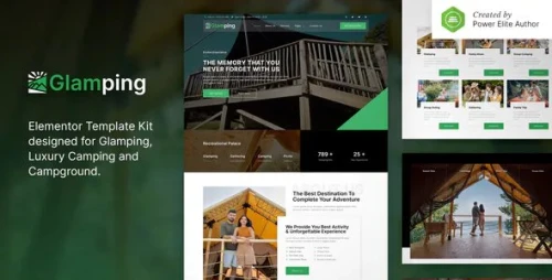 Glamping – Luxury Camping & Campground Elementor Template Kit