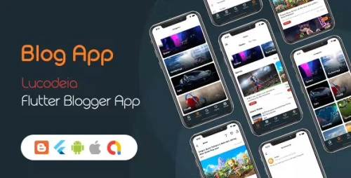 Lucodeia Blog - Flutter Blogger App - Admob - DarkMode