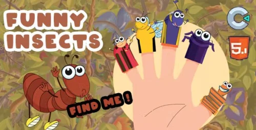 Funny insects Game - Construct 3 - HTML Game