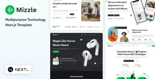 Mizzle - NextJs Technology and Corporate Template