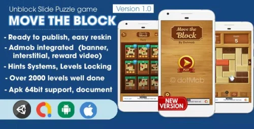 Move The Block - Unblock Game Unity Complete