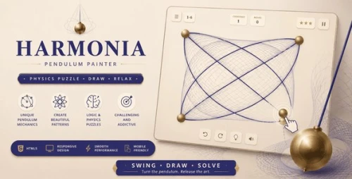 Harmonia | HTML5 Pendulum Painter Physics Puzzle Game