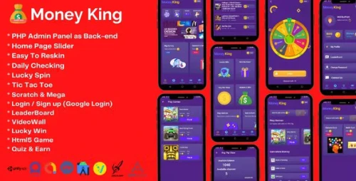 Money King - Android Rewards Earning App With Admin Panel