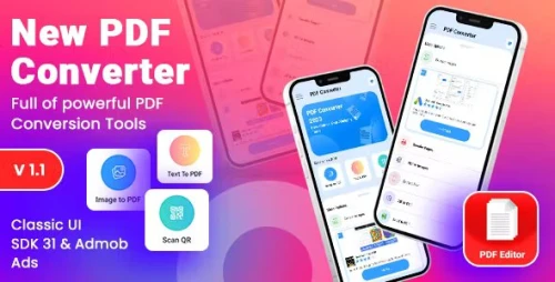 Android PDF Converter & PDF Reader with Admob Ads