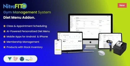NitroFIT28 | Fitness & Gym Management System Diet Menu Addon