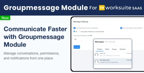 Group Message Module for Worksuite SAAS