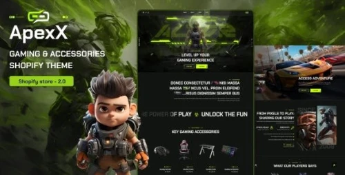 ApexX - Esports & Gaming Store Shopify Theme