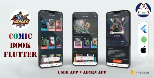 Comic-Book Flutter User App + Admin App With Firebase