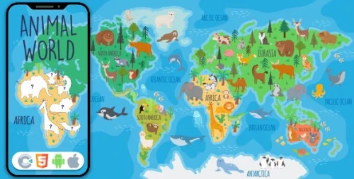 Animal World - HTML5 Game, Construct 3