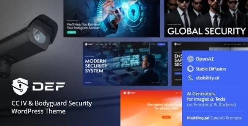 Def - CCTV & Bodyguard Security WordPress Theme