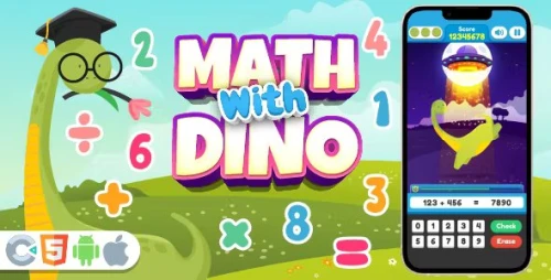 Math With Dino - HTML5,Construct3
