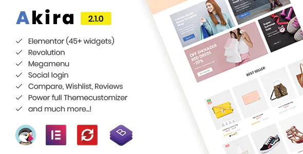 Akira Elementor - Multipurpose Prestashop 1.7 Prestashop 8 Theme