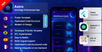 Astrology & Horoscope Android + iOS Template - Flutter - Astro