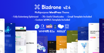 Bizdrone - ICO Crypto Landing & Cryptocurrency WordPress Theme​ with whmcs Template