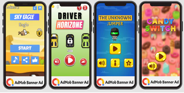 Bundle #2 - (4 Games) Android Studio & Xcode & Buildbox Template