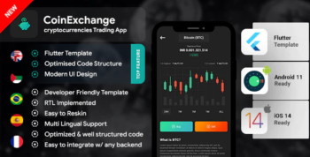 Cryptocurrency Treding Android + iOS Template - FLUTTER - Coinexchange