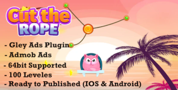 Cut The Rope Physics Puzzle - Complete Unity Temaplate