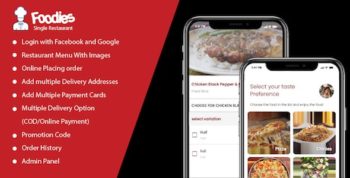 Foodies - A Single Restaurant Food ordering and delivering app v1.0.0