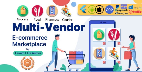 GoMarket - Food, Grocery, Pharmacy & Courier Delivery App - Multi-Vendor Marketplace