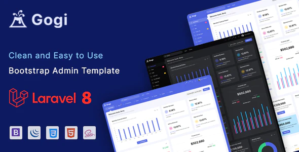 Gogi - Laravel & Bootstrap 4 Admin Dashboard Template