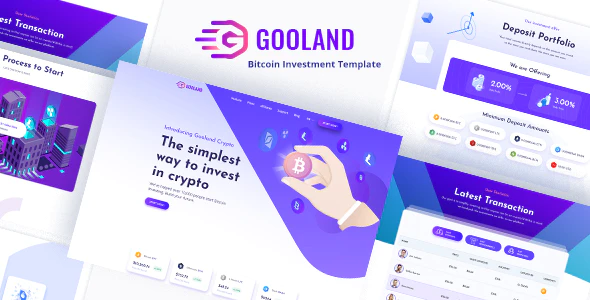 Gooland - Bitcoin Investment HTML Template