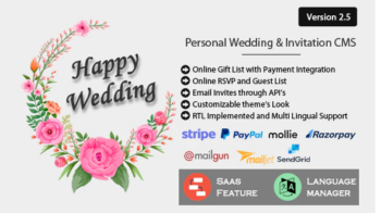 Happy Wedding - Personal Wedding & Invitation CMS