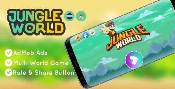 Jungle World Game - Eclipse & Android Studio - Google AdMob Ads