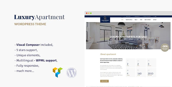 Luxury Apartment - Single property WordPress theme