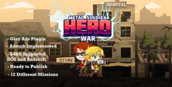 Metal Soldier Hero War - Complete Unity Template