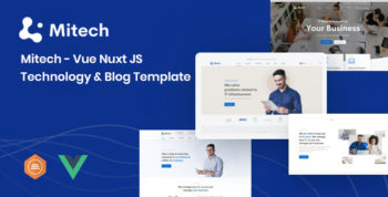 Mitech - Vue Nuxt JS Technology & Blog Template