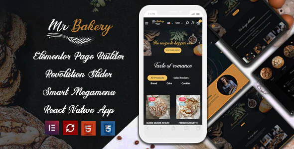 MrBakery - Organic Food & Bread Elementor eCommerce Store