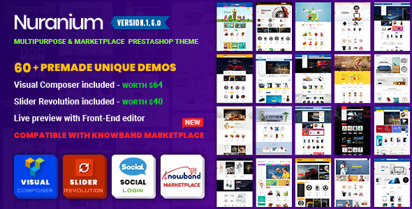 Nuranium - Multi-Purpose Marketplace Prestashop 1.7 Theme ( Compatible Knowband Marketplace )