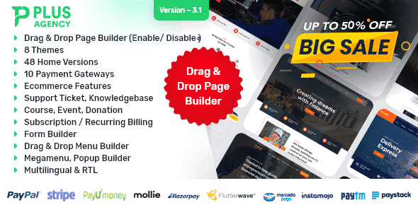 PlusAgency - Multipurpose Website CMS & Business Agency Management System