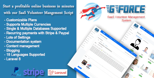 SaaS Volunter Management System - GForce