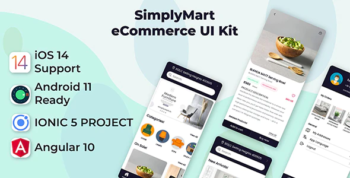SimplyMart Mobile App Template - Android App + Ecommerce iOS App Template - Angular 10 - Ionic 5