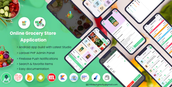 Single Grocery, Food, Pharmacy Store Android User & Delivery Boy Apps With Backend Admin Panel