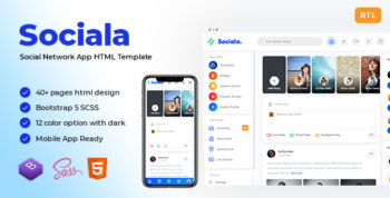 Sociala - Social Network App React Template