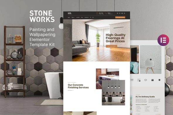 StoneWorks - Flooring & Home Interior Elementor Template Kit
