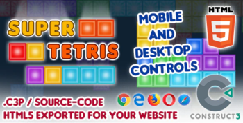 Super Tetris - HTML5 Construct 3 Game with Source-code