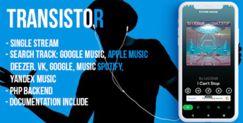 Transistor B (android) - live radio, chat, news, php backend