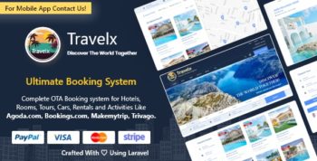TravelX - Ultimate Hotel Tours Travels Booking System