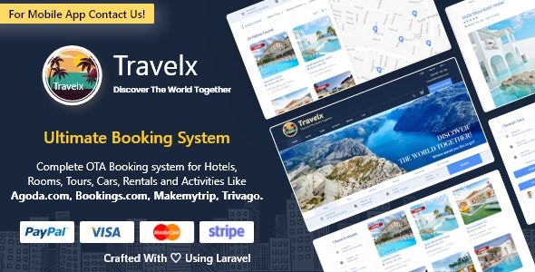 TravelX - Ultimate Hotel Tours Travels Booking System