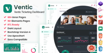 Ventic - Event Ticketing Bootstrap 5 Admin Template