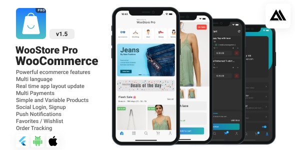 WooStore Pro WooCommerce - Flutter Full App E-commerce + Multi vendor marketplace