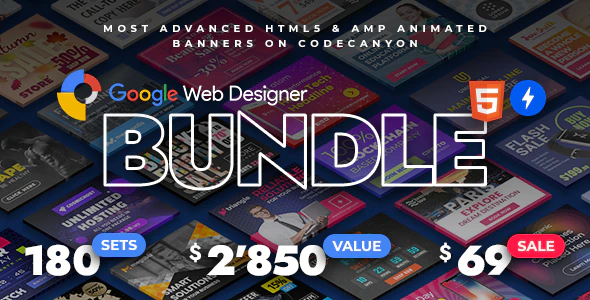 YN Bundle - Most Advanced HTML5 & AMP Banner Bundle made with Google Web Designer