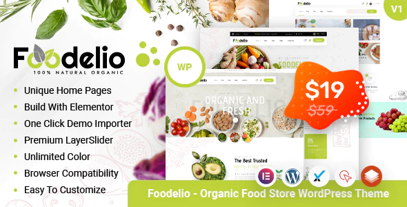 Foodelio – Organic Food Store WordPress Theme